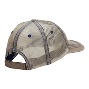 Smart Phone Ringing Embroidered Low Profile Special Cotton Mesh Cap - Khaki OSFM