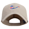 Costa Rica Bird Embroidered Solid Cotton Twill Low Profile Snap Cap - Khaki OSFM