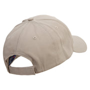 Costa Rica Bird Embroidered Solid Cotton Twill Low Profile Snap Cap - Khaki OSFM