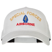 US Army Airborne Special Forces Logo Embroidered Solid Cotton Pro Style Cap