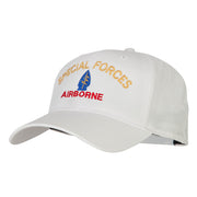 US Army Airborne Special Forces Logo Embroidered Solid Cotton Pro Style Cap