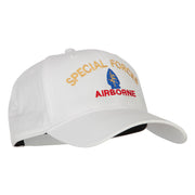 US Army Airborne Special Forces Logo Embroidered Solid Cotton Pro Style Cap