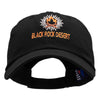 Black Rock Flame Embroidered Unstructured Cotton Twill Cap