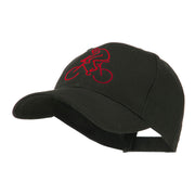 Mountain Biker Outline Embroidered Cap