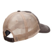 Smart Phone Ringing Embroidered Low Profile Special Cotton Mesh Cap - Brown-Khaki OSFM