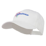 USA State Montana Bitter Root Embroidered Low Profile Cap