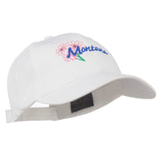 USA State Montana Bitter Root Embroidered Low Profile Cap