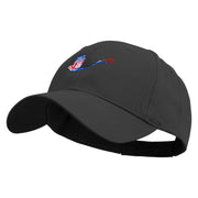 Costa Rica Bird Embroidered Solid Cotton Twill Low Profile Snap Cap - Black OSFM