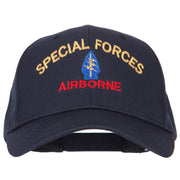 US Army Airborne Special Forces Logo Embroidered Solid Cotton Pro Style Cap