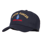 US Army Airborne Special Forces Logo Embroidered Solid Cotton Pro Style Cap