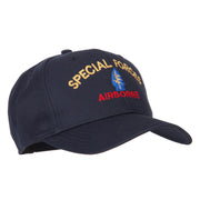 US Army Airborne Special Forces Logo Embroidered Solid Cotton Pro Style Cap