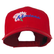 USA State Montana Bitter Root Embroidered Low Profile Cap