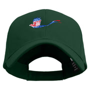 Costa Rica Bird Embroidered Solid Cotton Twill Low Profile Snap Cap - Dk-Green OSFM