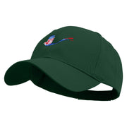 Costa Rica Bird Embroidered Solid Cotton Twill Low Profile Snap Cap - Dk-Green OSFM