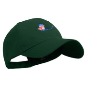 Costa Rica Bird Embroidered Solid Cotton Twill Low Profile Snap Cap - Dk-Green OSFM