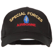 US Army Airborne Special Forces Logo Embroidered Solid Cotton Pro Style Cap