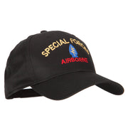 US Army Airborne Special Forces Logo Embroidered Solid Cotton Pro Style Cap