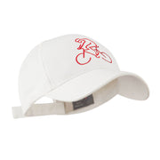 Mountain Biker Outline Embroidered Cap