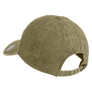 US Submarine Retired Embroidered Washed Solid Pigment Dyed Cotton Twill Brass Buckle Cap - Khaki OSFM