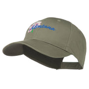 USA State Montana Bitter Root Embroidered Low Profile Cap