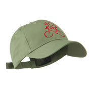 Mountain Biker Outline Embroidered Cap