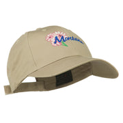 USA State Montana Bitter Root Embroidered Low Profile Cap