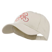 Mountain Biker Outline Embroidered Cap