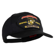 Duty Country Corps Semper Fidelis Patched Solid Cotton Twill Pro Style Cap - Black OSFM