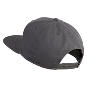 Old English White N Patched Cotton Twill Flat Bill Cap - Charcoal OSFM