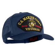 U.S. Marine Corps Iraqi Freedom Veteran Patched Solid Cotton Twill 5 panel Mesh Back Cap - Navy OSFM