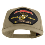 Duty Country Corps Semper Fidelis Patched Solid Cotton Twill Pro Style Cap - Khaki OSFM