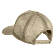USS Arizona BB 39 Blue Patched Solid Cotton Twill 5 panel Mesh Back Cap - Khaki OSFM