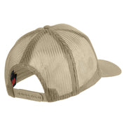 USS Arizona BB 39 Blue Patched Solid Cotton Twill 5 panel Mesh Back Cap - Khaki OSFM