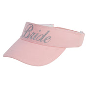 Bride Silver Heat Transfer Brushed Cotton Sunvisor - Pink OSFM