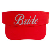 Bride Silver Heat Transfer Brushed Cotton Sunvisor - Red OSFM