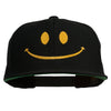 Big Smile Face Embroidered Flat Bill Cap