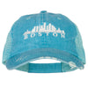 Boston Skyline Embroidered Low Profile Cotton Mesh Cap