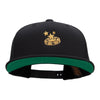 Gambling Coin Embroidered Wool Blend Prostyle Snapback - Black OSFM