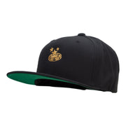 Gambling Coin Embroidered Wool Blend Prostyle Snapback - Black OSFM