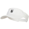 Boston Terrier Head Embroidered Pro Style Cotton Washed Visor