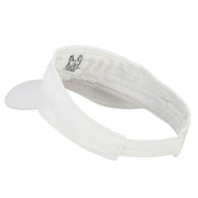 Boston Terrier Head Embroidered Pro Style Cotton Washed Visor