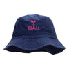 The Bar Embroidered Bucket Hat