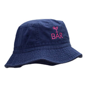 The Bar Embroidered Bucket Hat