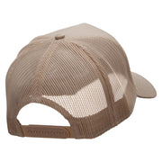 Texas Year Established Embroidered Twill 5 panel Mesh Back Cap - Khaki OSFM