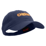 Golden Cheese Logo Embroidered Garment Washed Cotton Twill Cap - Navy OSFM