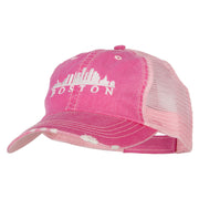 Boston Skyline Embroidered Low Profile Cotton Mesh Cap