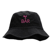 The Bar Embroidered Bucket Hat