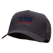 Texas Year Established Embroidered Twill 5 panel Mesh Back Cap - Grey OSFM