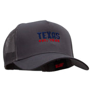 Texas Year Established Embroidered Twill 5 panel Mesh Back Cap - Grey OSFM