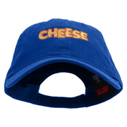 Golden Cheese Logo Embroidered Garment Washed Cotton Twill Cap - Royal OSFM